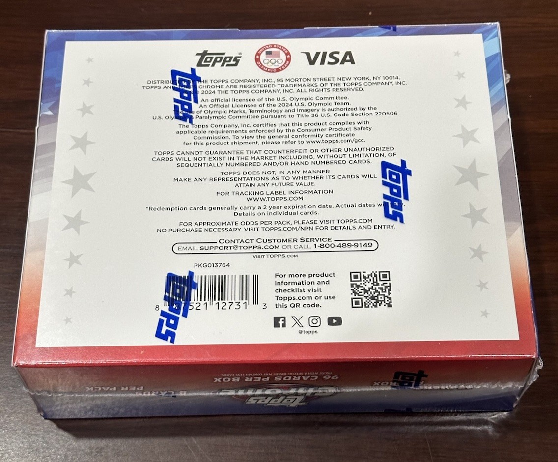 2024 Topps Chrome US Olympic & Paralympic Team Hopefuls Factory Sealed Hobby Box