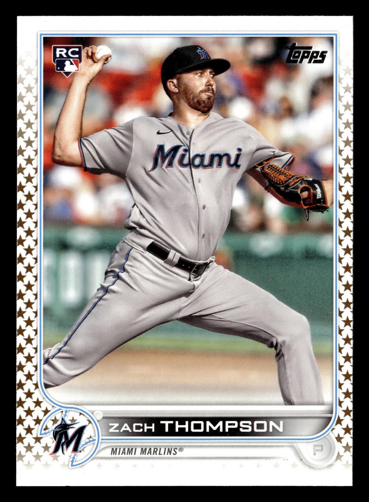 Zach Thompson  2022 Topps Gold Star SP #227 Miami Marlins Rookie RC *030