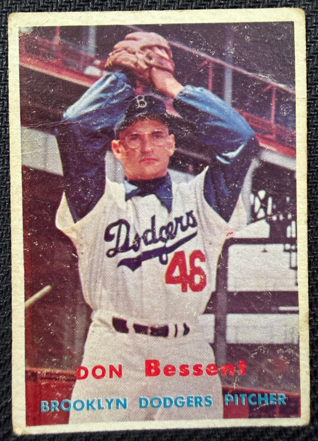 1957 Topps – Don Bessent #178 – Brooklyn Dodgers (Poor)
