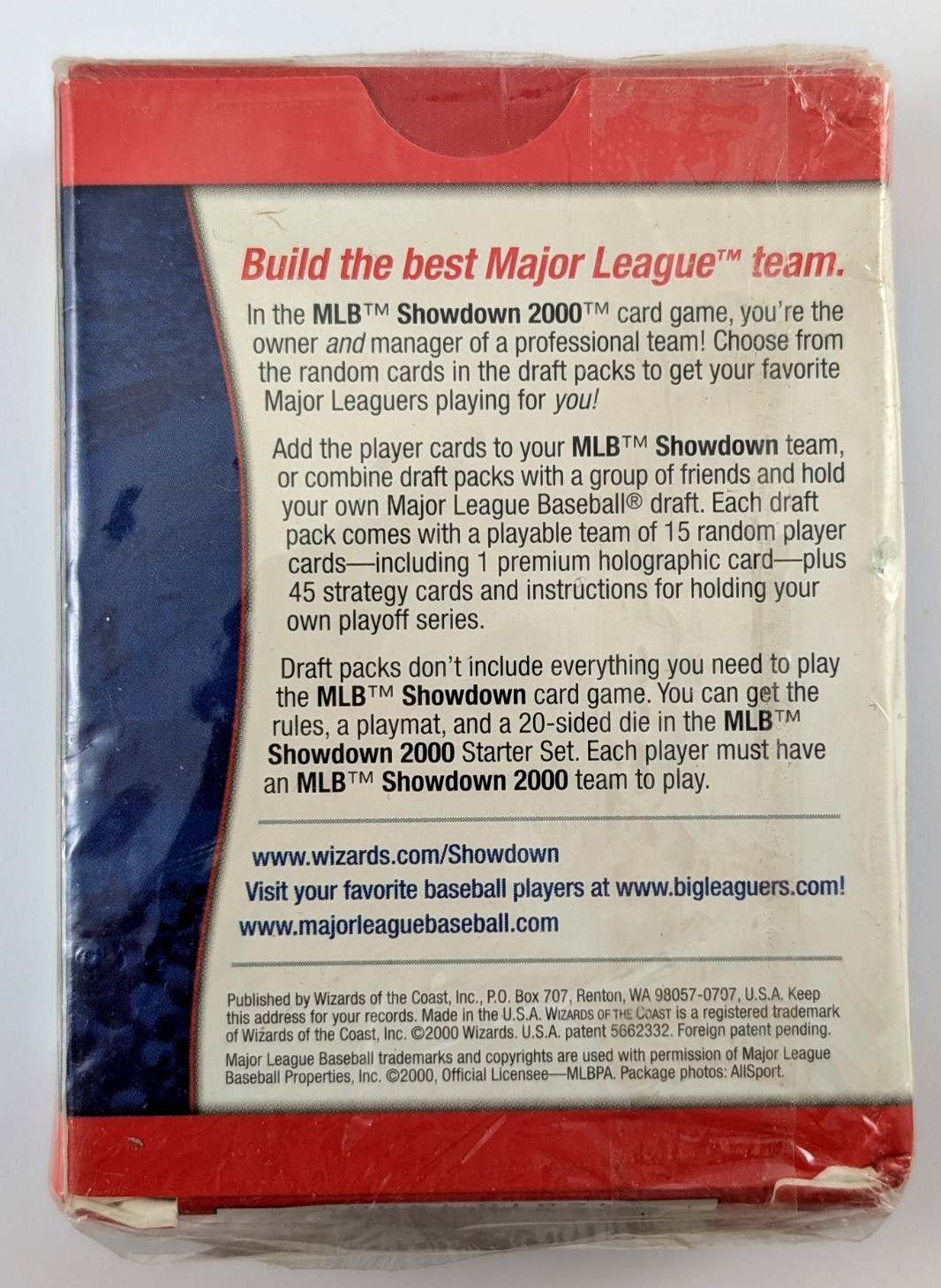 2000 MLB Showdown Factory Sealed 1st Edition Draft Pack (61 Cards) WOC14004