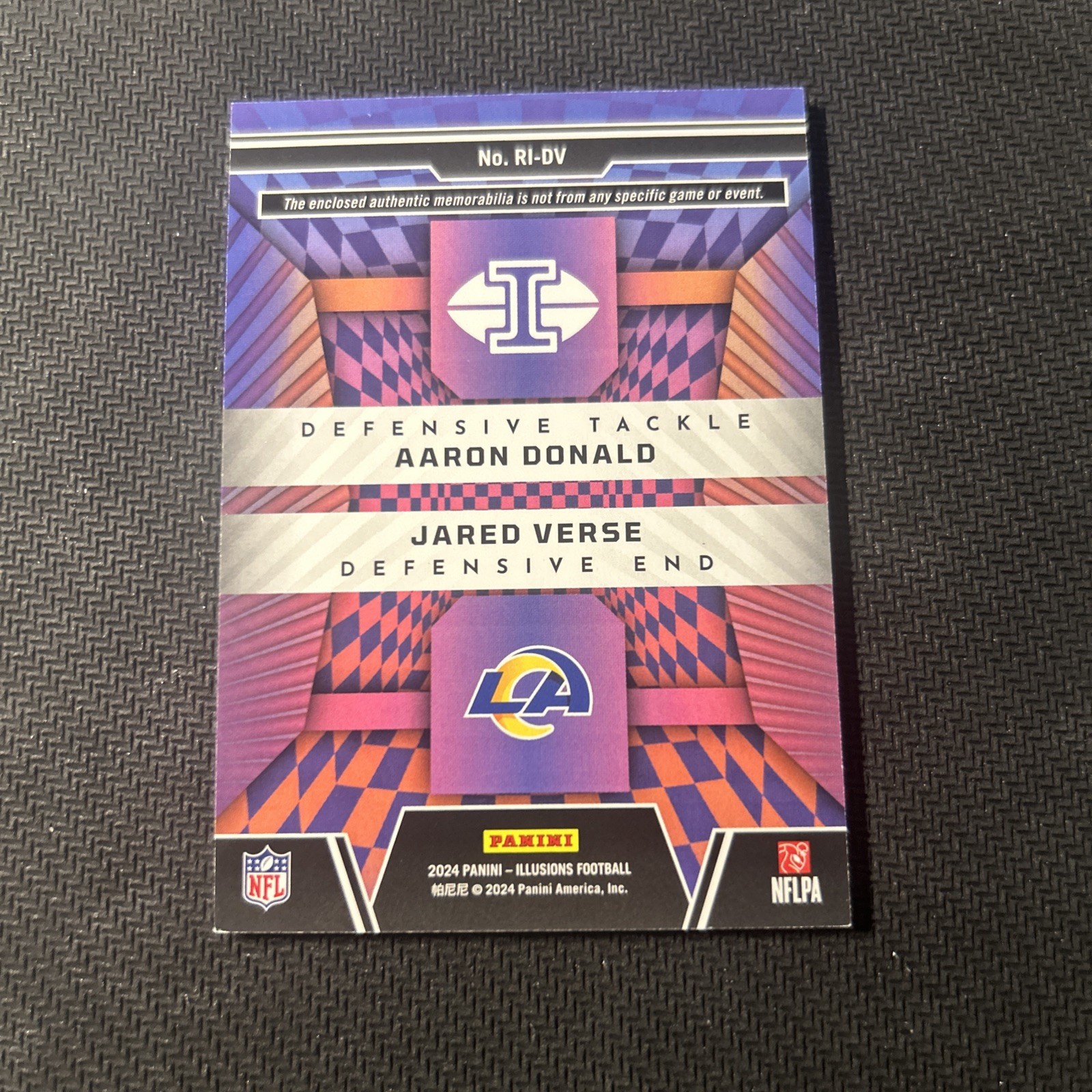 2024 Panini Illusions Aaron Donald & Jared Verse Rookie Idols Dual Patch 82/99