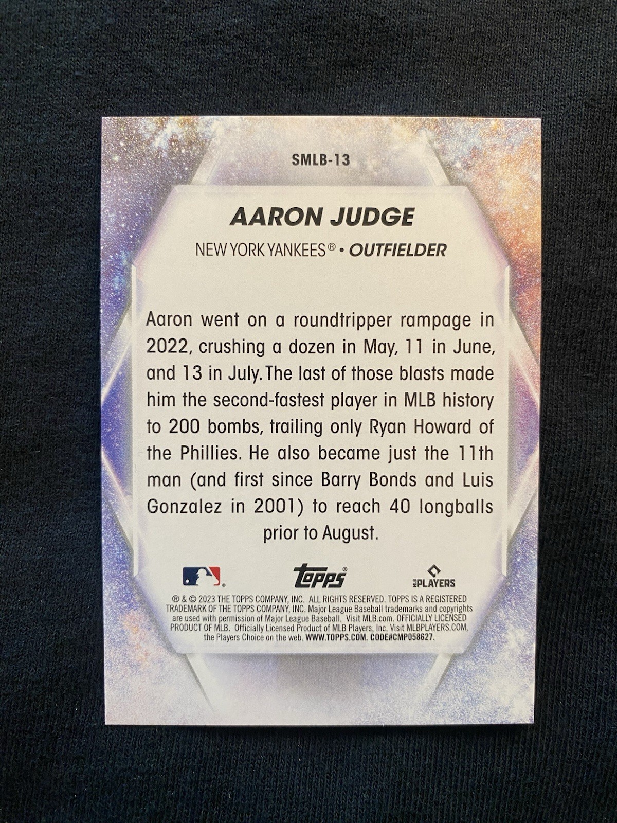 2023 Topps Series 1 – Stars of Mlb Aaron Judge #SMLB-13
