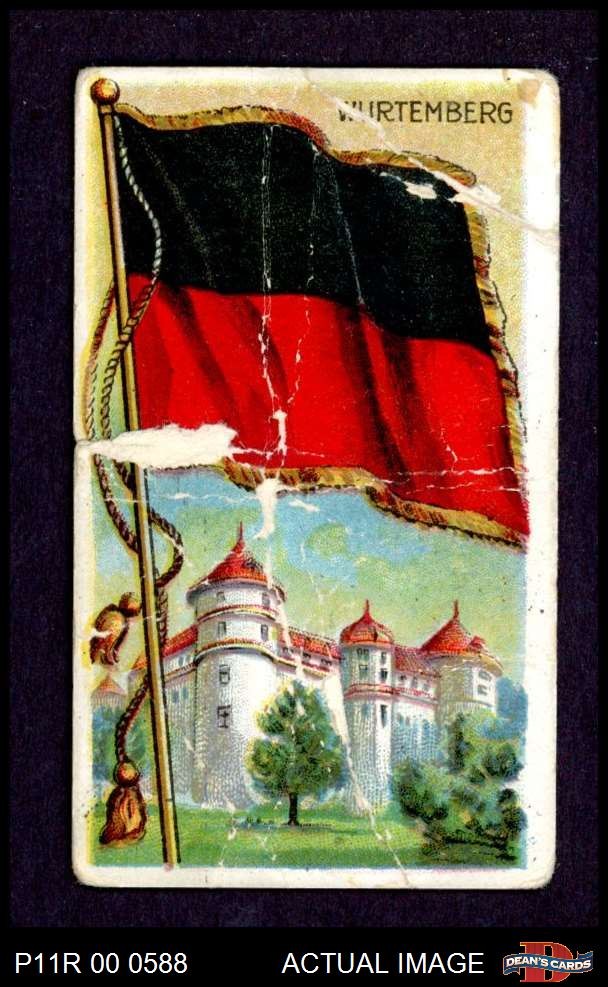 1911 Flags of All Nations T59 Wurtemberg 1 – POOR