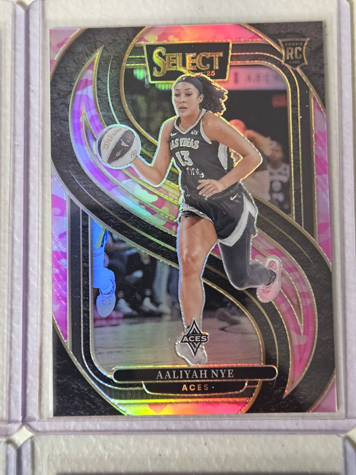 Panini Select WNBA 2025 Aaliyah Nye Premier Level RC Pink Camo Prizm /175 #123