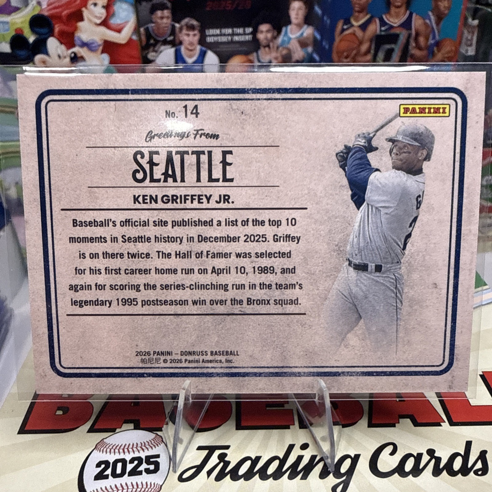 2026 Panini Donruss Greetings From Seattle Insert Ken Griffey Jr #14 Mariners