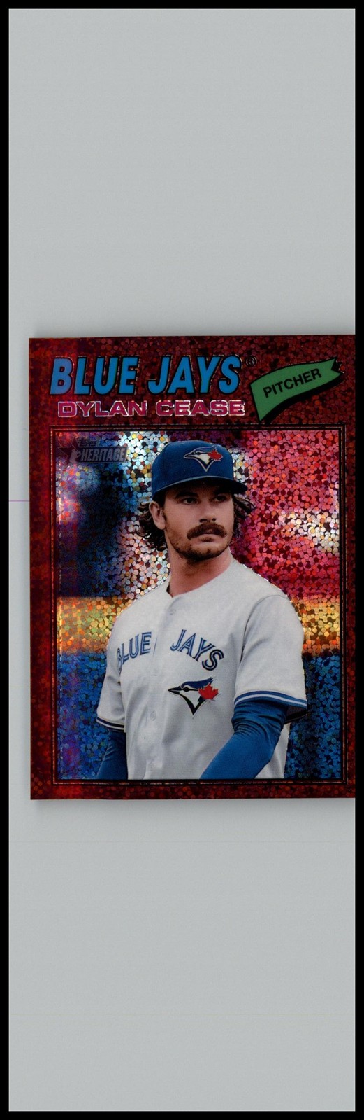 2026 Topps Heritage #260 Dylan Cease Chrome Burgundy Sparkle Refractors