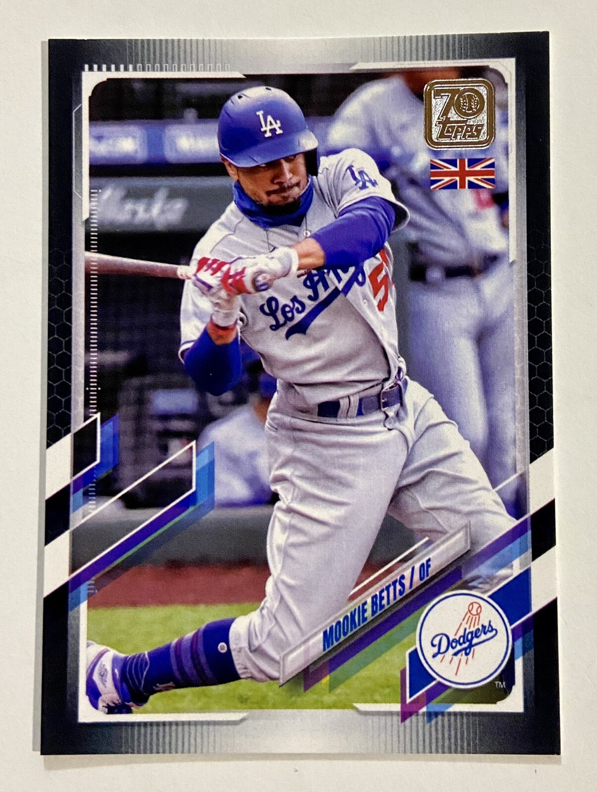 2021 Topps UK MOOKIE BETTS Black SP /125 Super Clean And Centered Dodgers