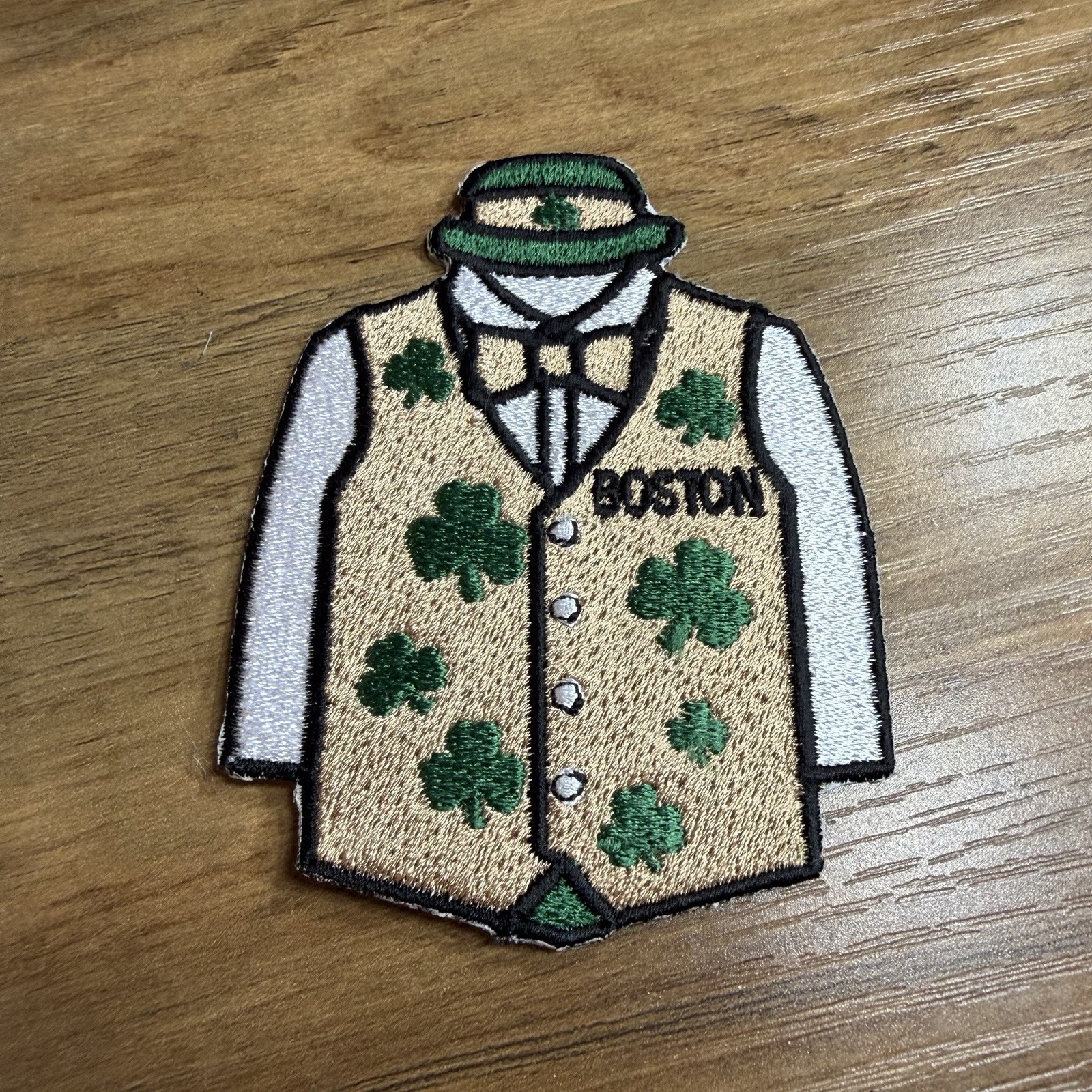 LUCKY Green Boston Basketball Team Shamrock Mascot Sneakerhead Gift Patch (6 in)