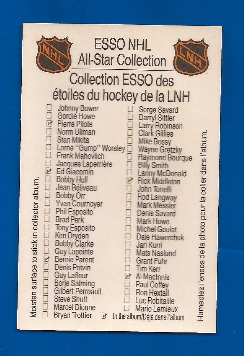 ESSO Oil Co. HOCKEY CARD BOBBY CLARKE PHILADELPHIA FLYERS NM MINT