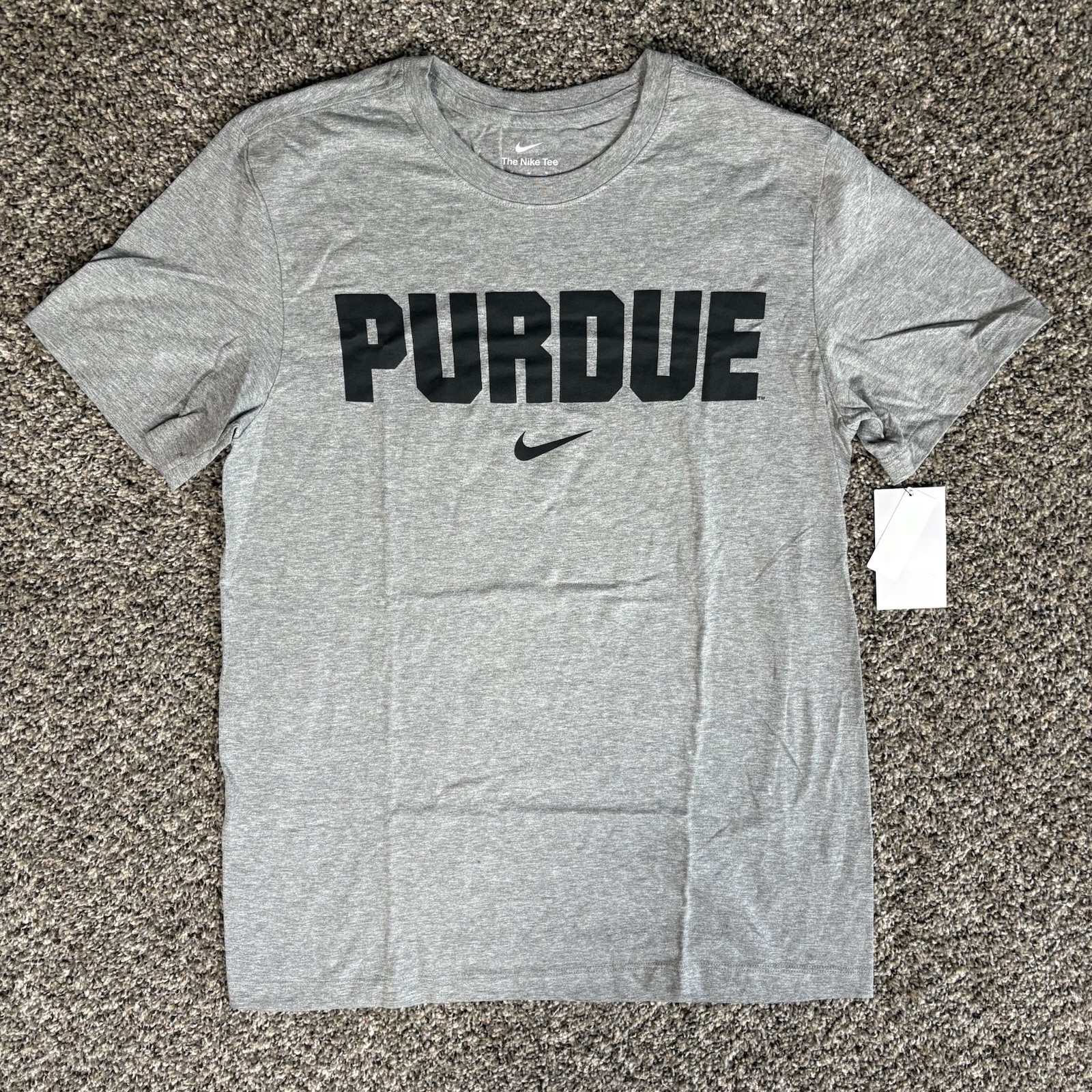 Purdue Boilermakers Nike Gray Short Sleeve Crew Neck Tee T-Shirt Men’s Medium