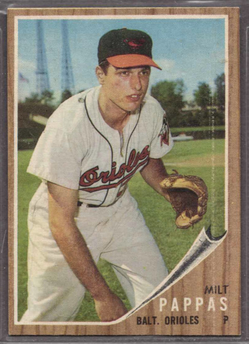 1962 Topps Set-Break # 75 Milt Pappas NR-MINT *JAYSACE*