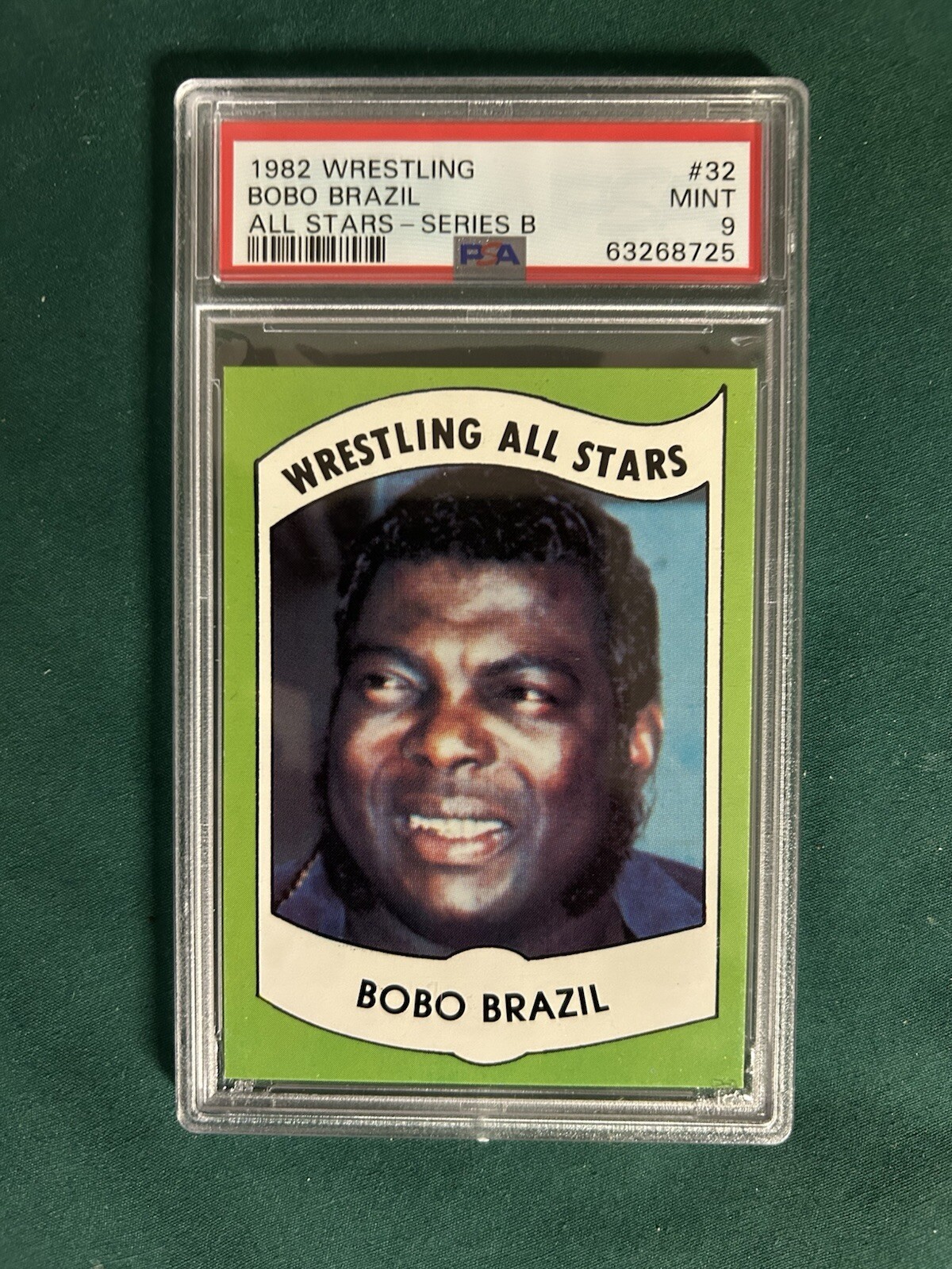 1982 WRESTLING ALL STARS # 38 BOBO BRAZIL PSA MINT 9 SERIES B NWA WWE WCW AWA
