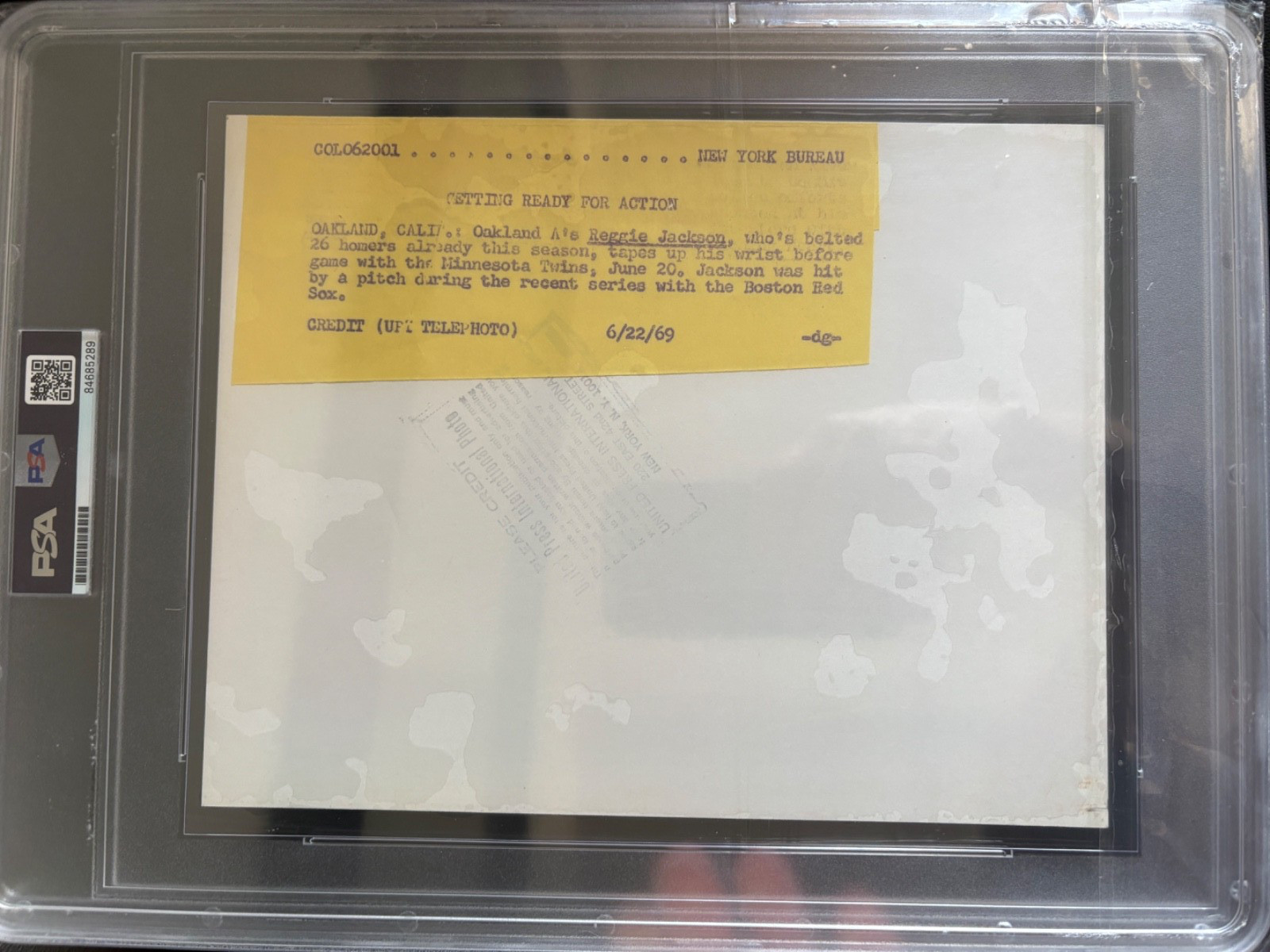 1969 Reggie Jackson PSA/DNA Type I (1) Signed Photo Authentic Auto 9 Rare A’s