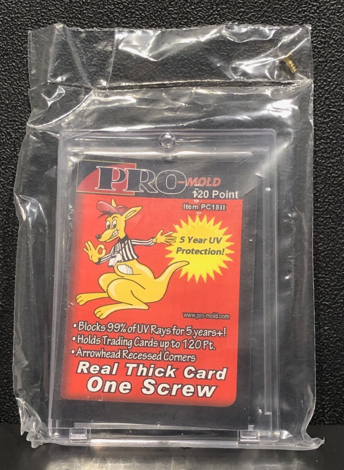 (3-Pack) Pro-Mold Real Thick 120pt Trading Card 1-Screw Screwdown Holder Jerseys