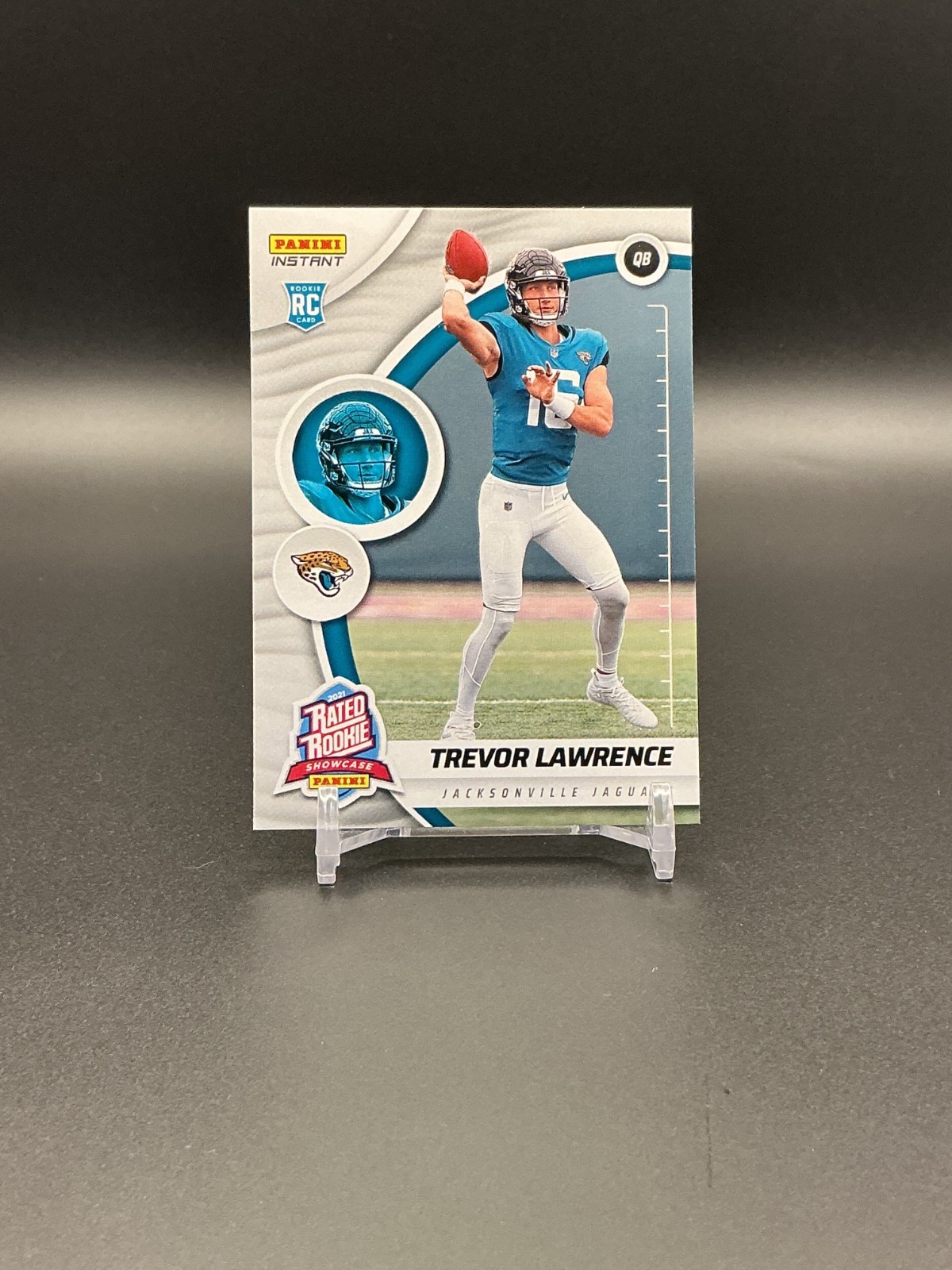 2021 Panini Instant Rated Rookie Showcase #RS1 Trevor Lawrence – /7456 RC
