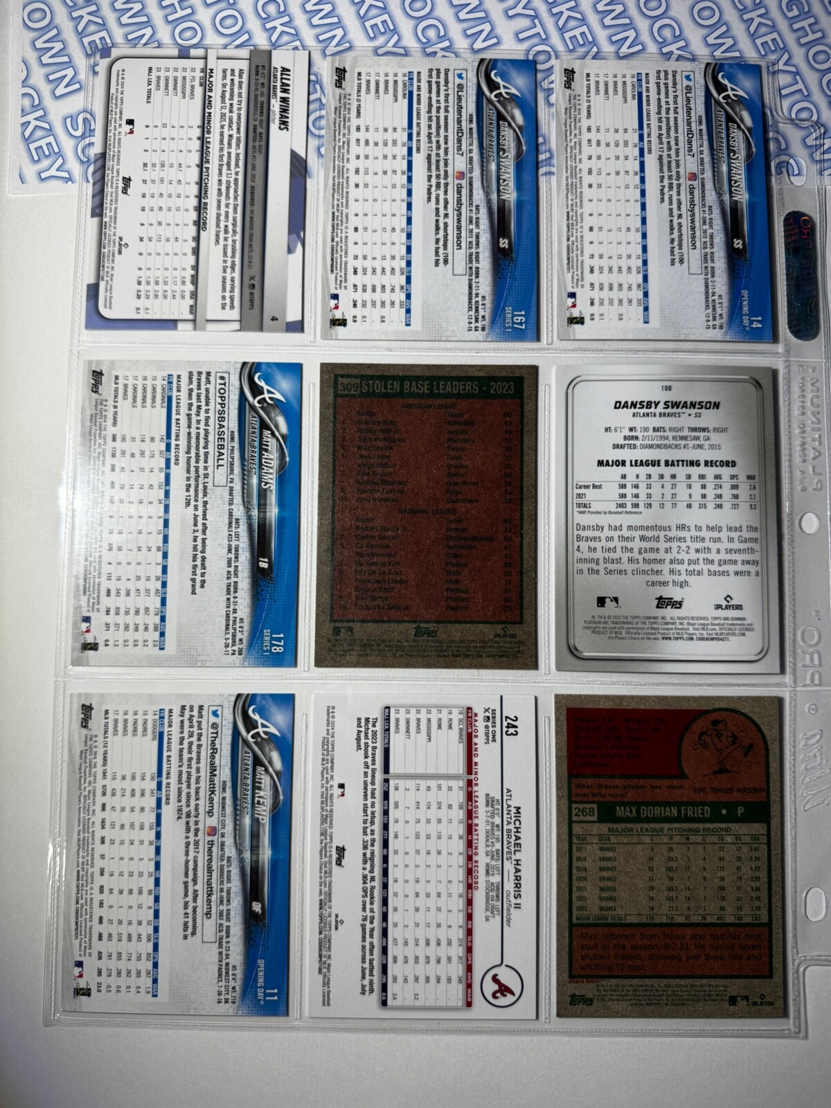 🔥 Topps Baseball – Atlanta Braves – 9 card lot / Look at my store 4 more!