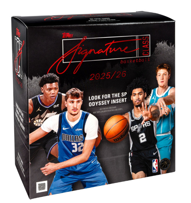 2025-26 Topps Signature Class Basketball Trading Cards Mega Box 8 cards Per pack