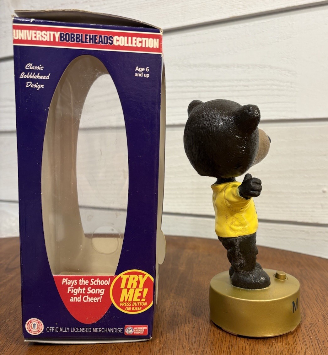 Gemmy Michigan Wolverines Bobblehead Mascot Plays Hail Sounds Sound Is Soft