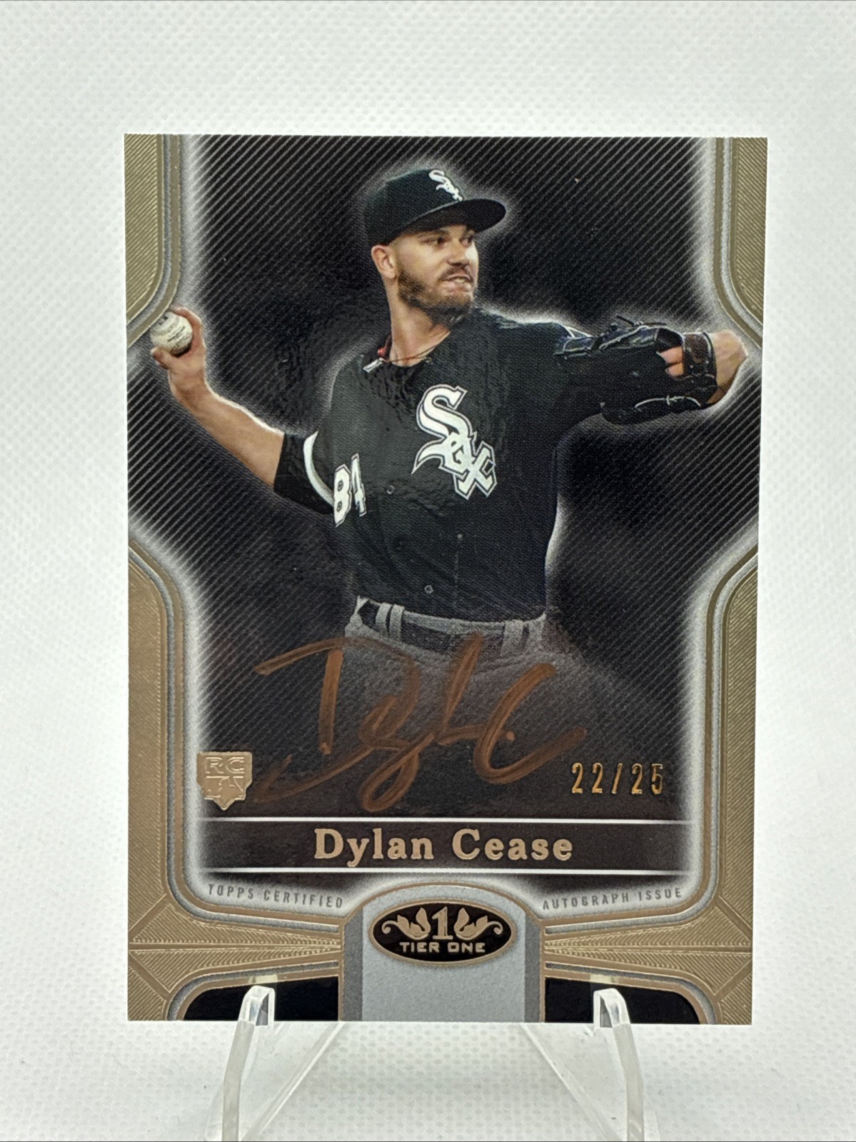 2020 Topps Tier One – Breakout Auto Dylan Cease #BOA-DC Bronze Ink /25 White Sox