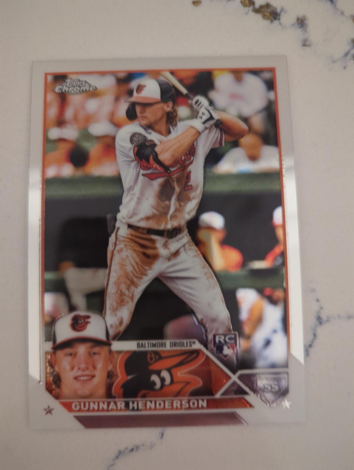 2023 Topps Chrome – Gunnar Henderson #2 Batting (RC) Rookie Card NM