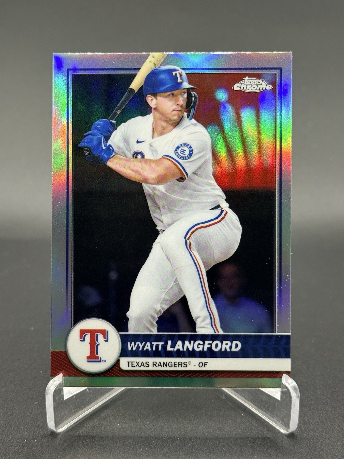 Wyatt Langford – 2026 Topps Chrome Flagship Refractor #14 Rangers