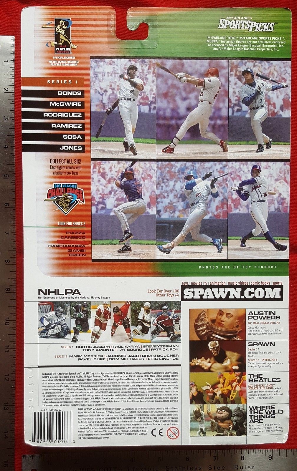 2000 Alex Rodriguez #3 MLBPA Figurine McFarlane Spawn Big Leaguer SERIES 1 MLB