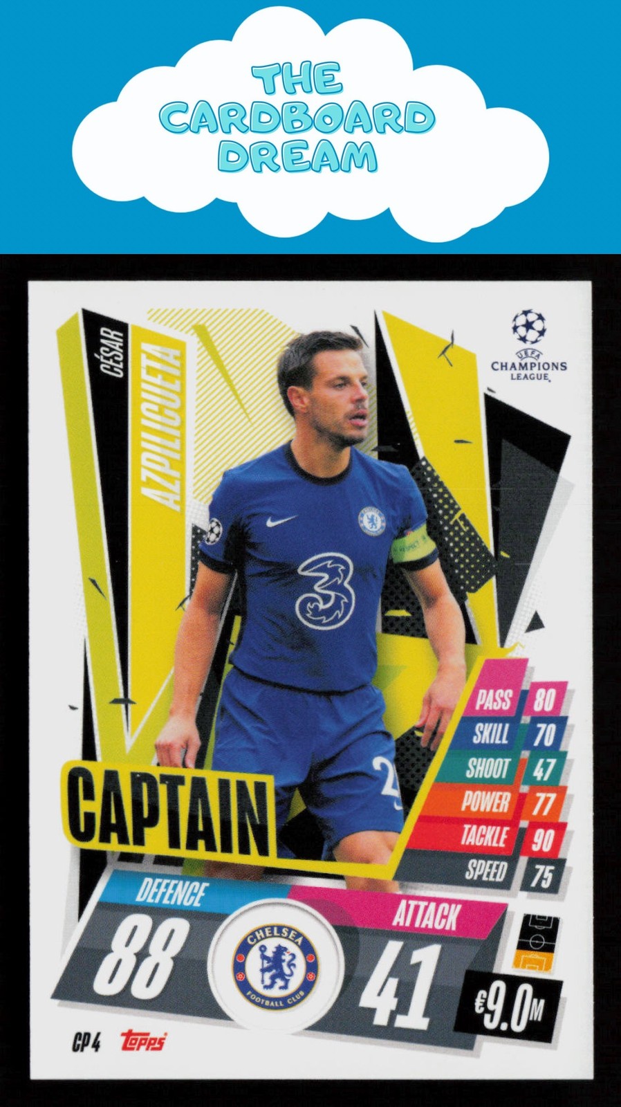 César Azpilicueta 2020-21 Topps Match Attax Captain #CP4 Chelsea FC
