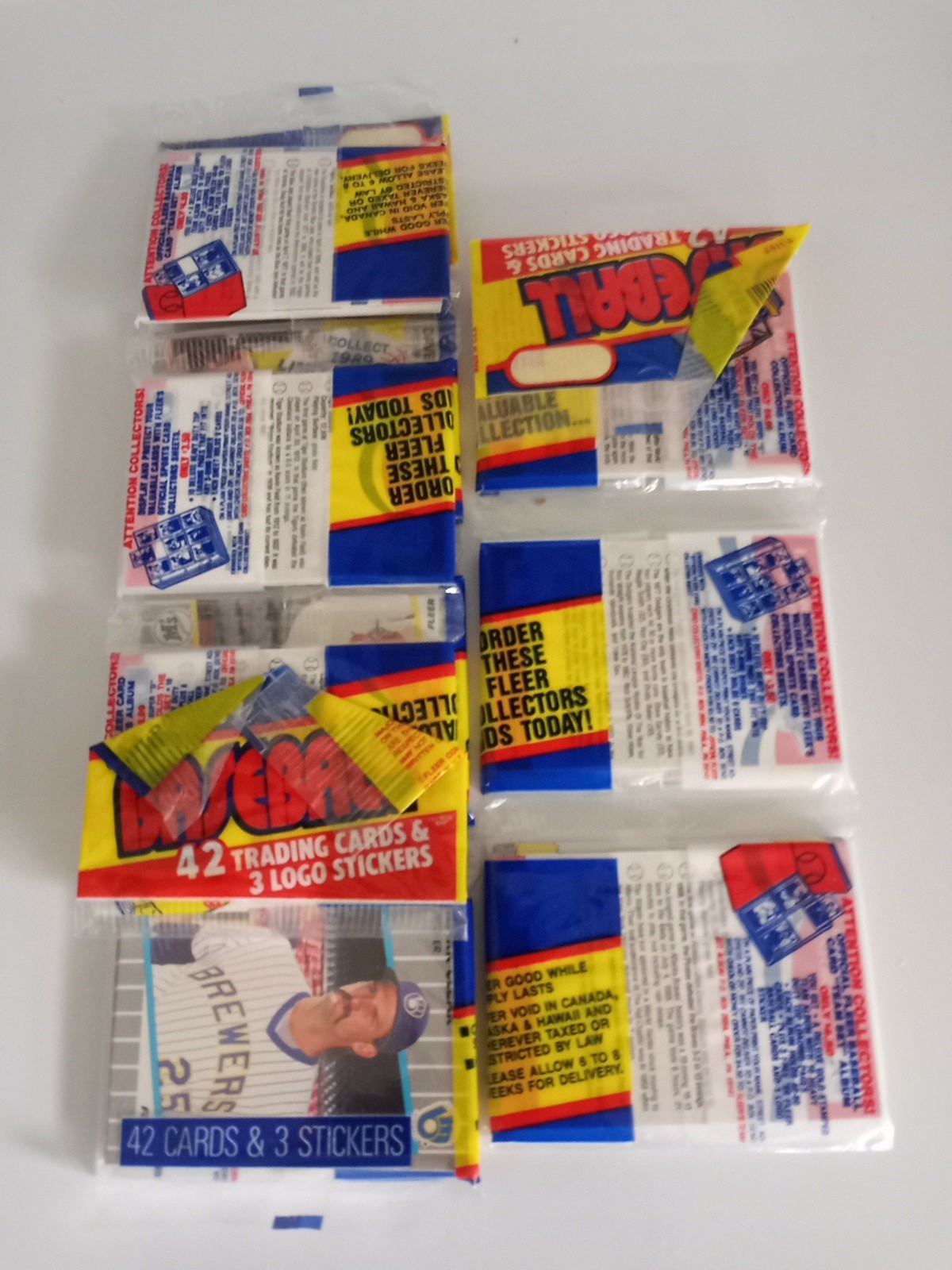 1989 Fleer Baseball Rack Pack Factory Sealed Griffey RC Johnson RC Ripken FFace?