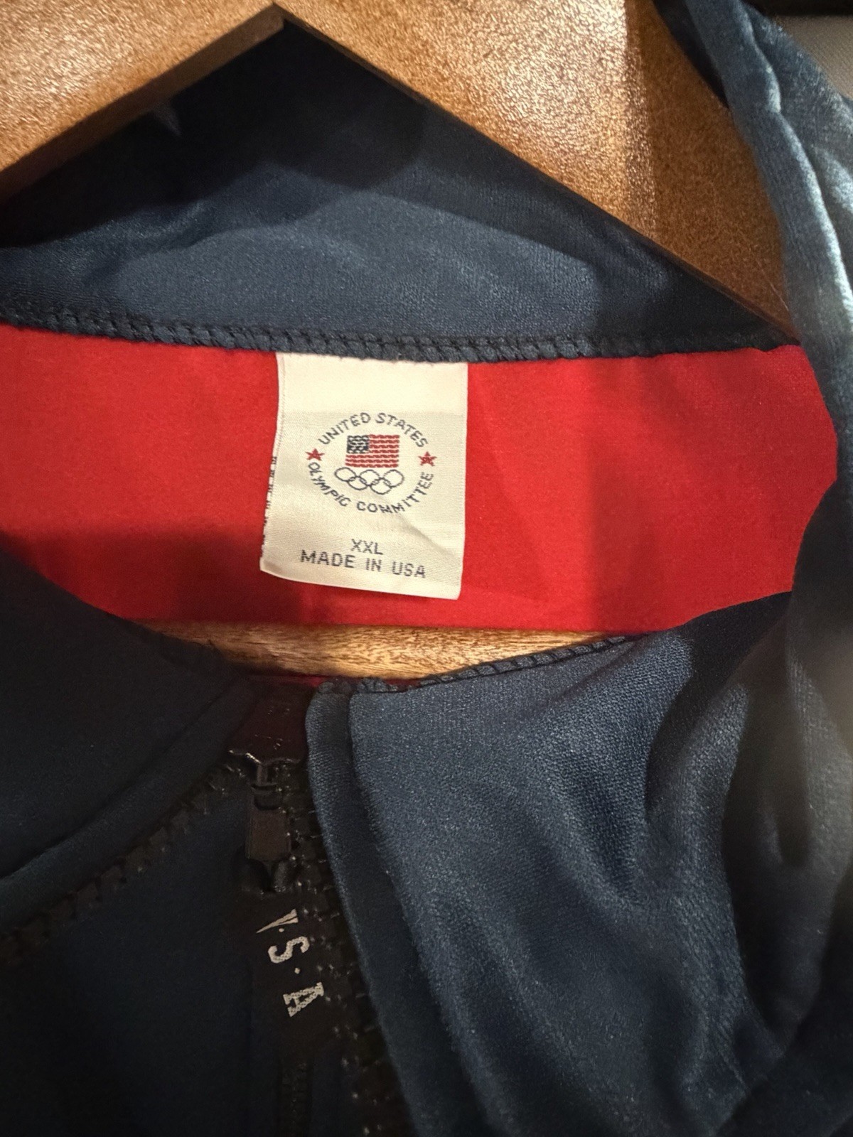 Vintage Team USA 2012 London Olympics Pullover Jacket XXL Made in USA 1/4 Zip
