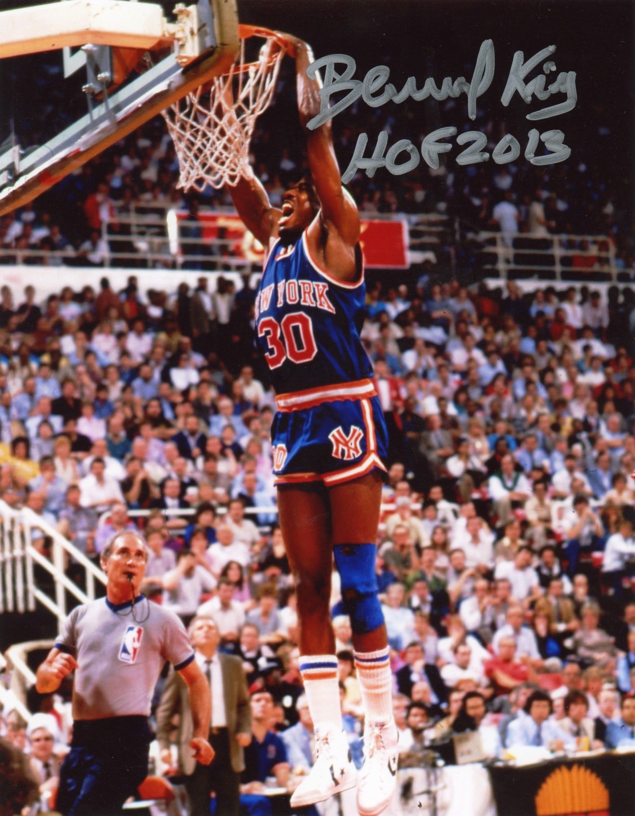 Bernard King Signed Autographed New York Knick 8×10 Photo w/ HOF 13 LSCM COA #14