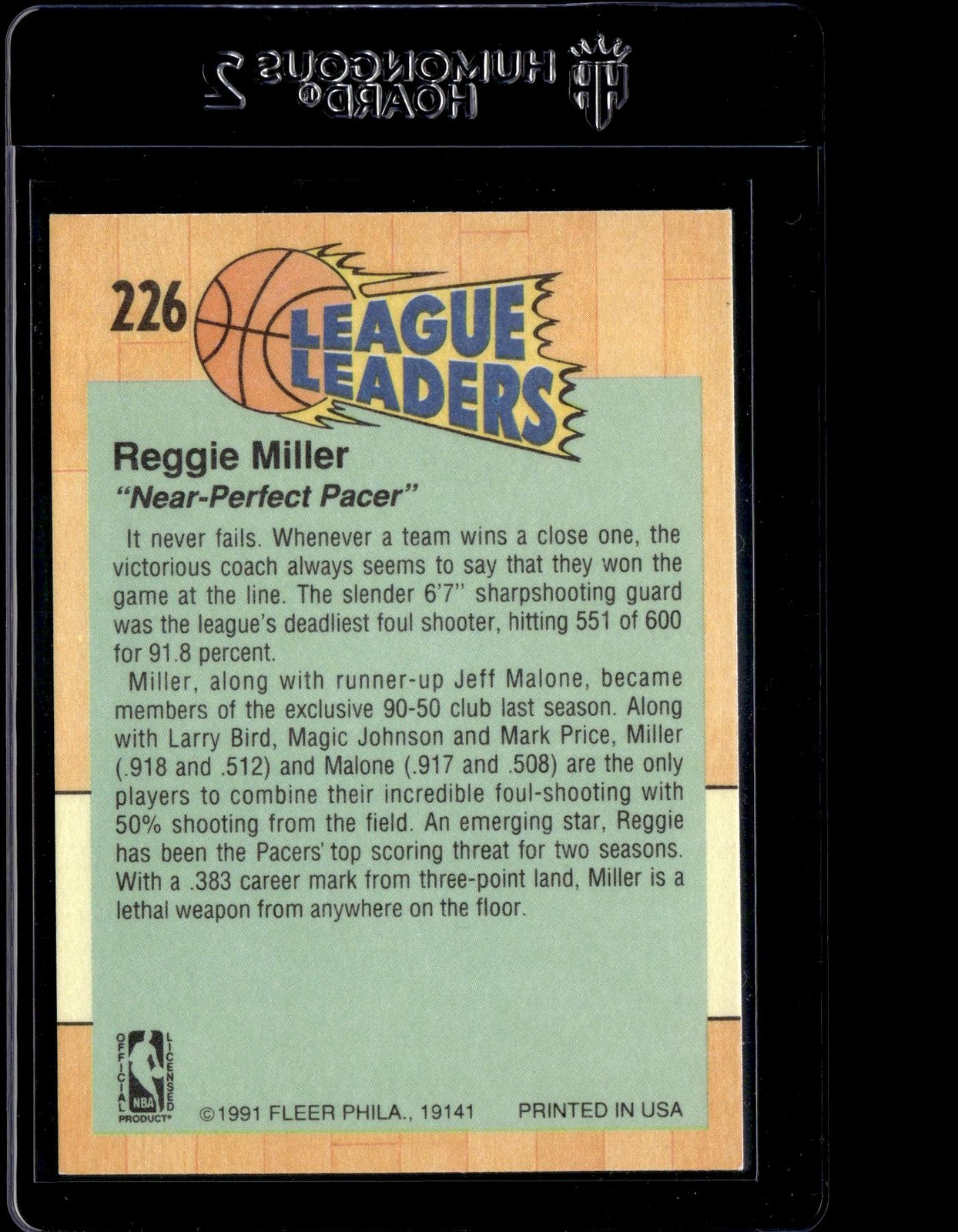 1991-92 Fleer #226 Reggie Miller