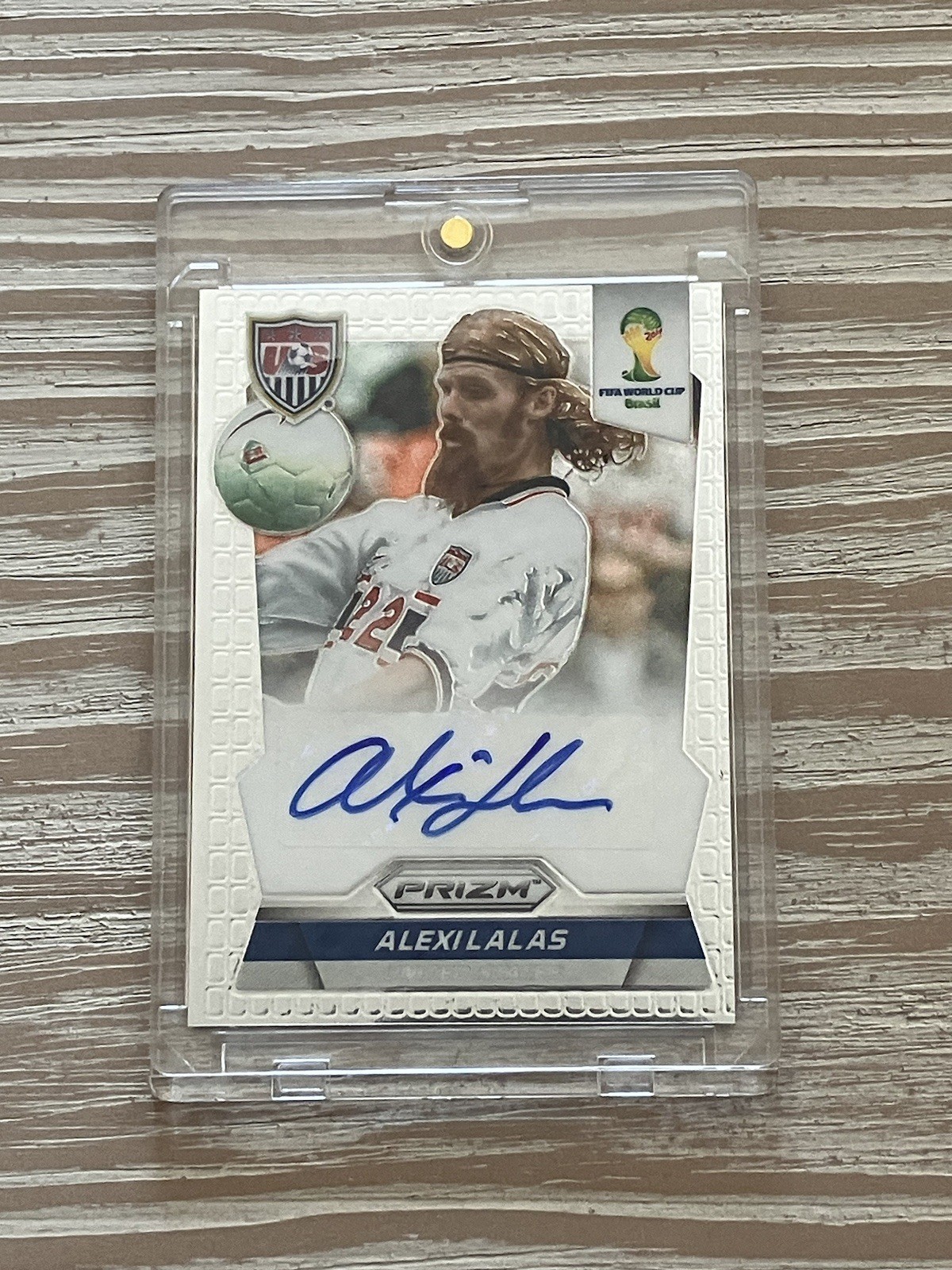 Alexi Lalas 2014 Panini Prizm FIFA World Cup Auto S-AL USA Legend USMNT