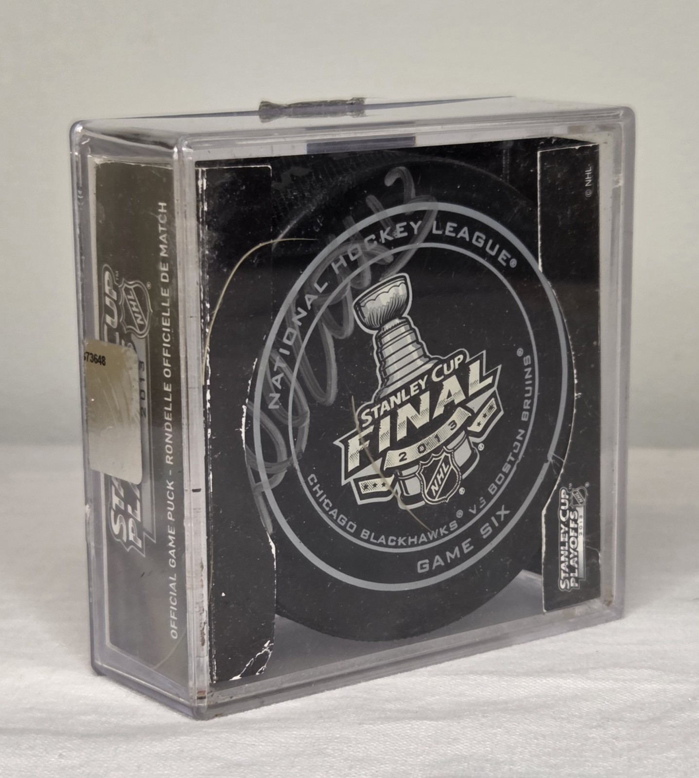 Signed Chicago Blackhawks Hockey Puck – Signature Unknown, No COA