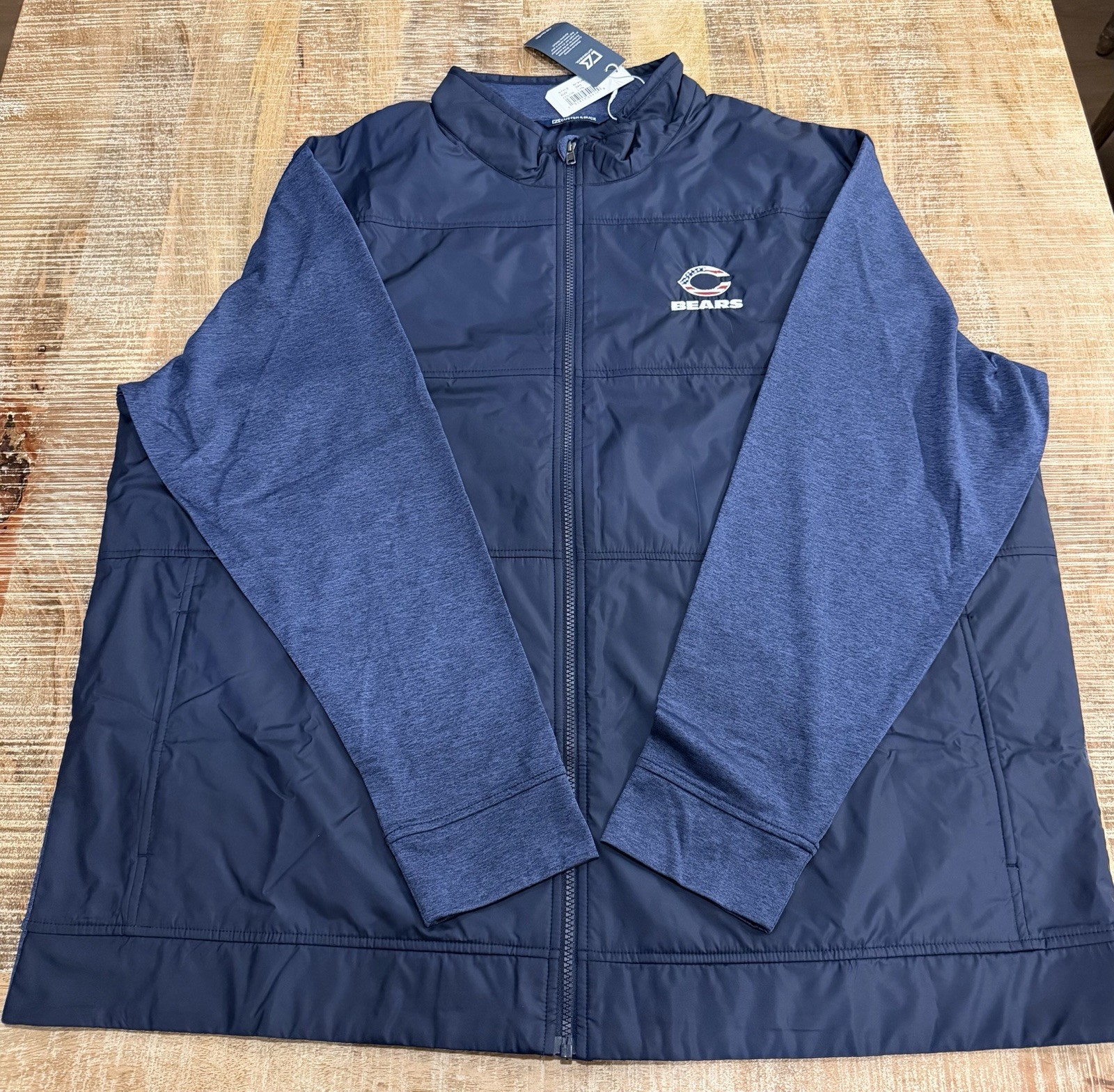 Chiacgo Bears Cutter Buck Lightweight Full Zip Jacket 3XLB NWT