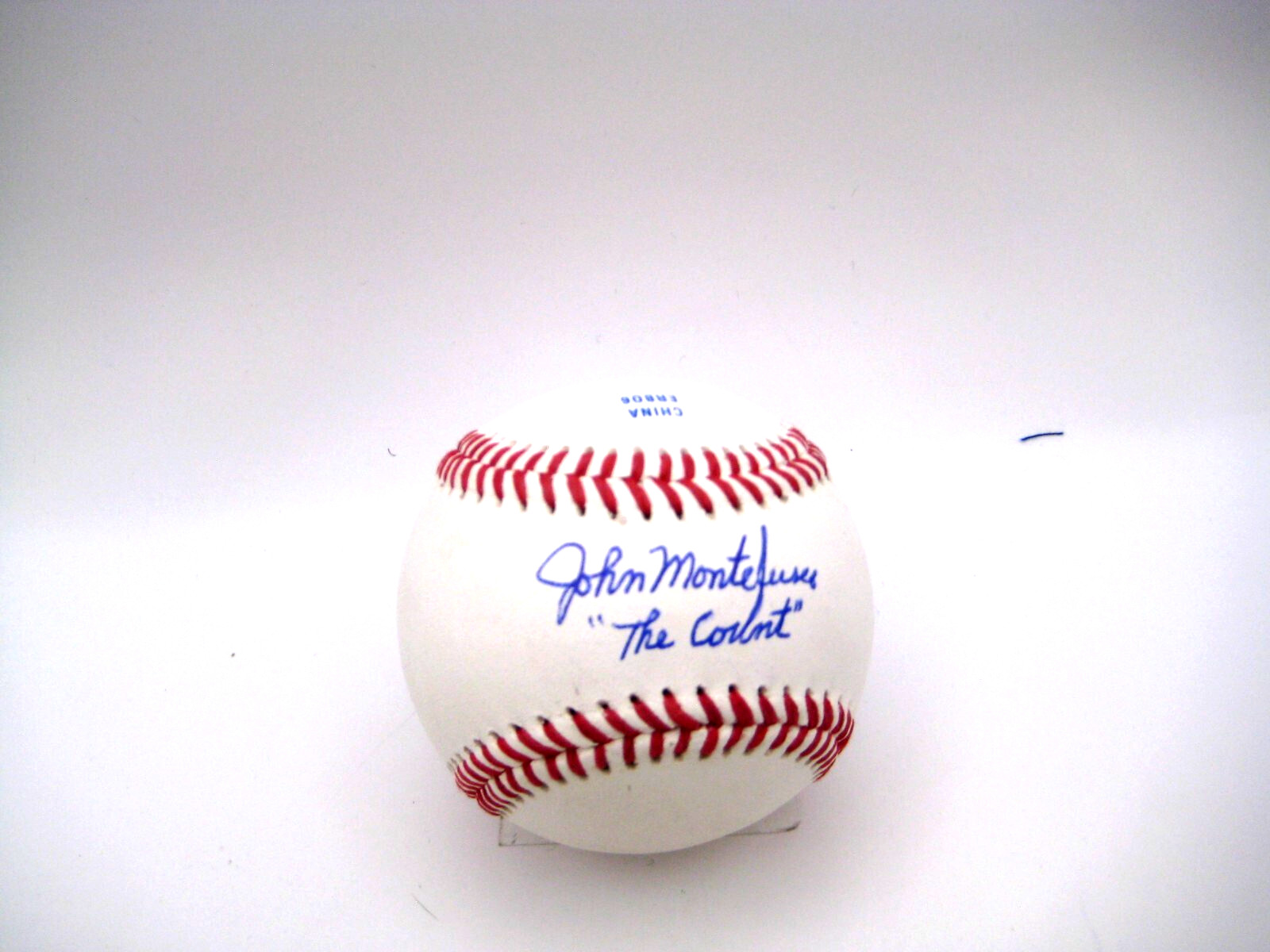 JOHN MONTEFUSCO AUTOGRAPH BASEBALL INSCRIBED “THE COUNT” COA FREE SHIP