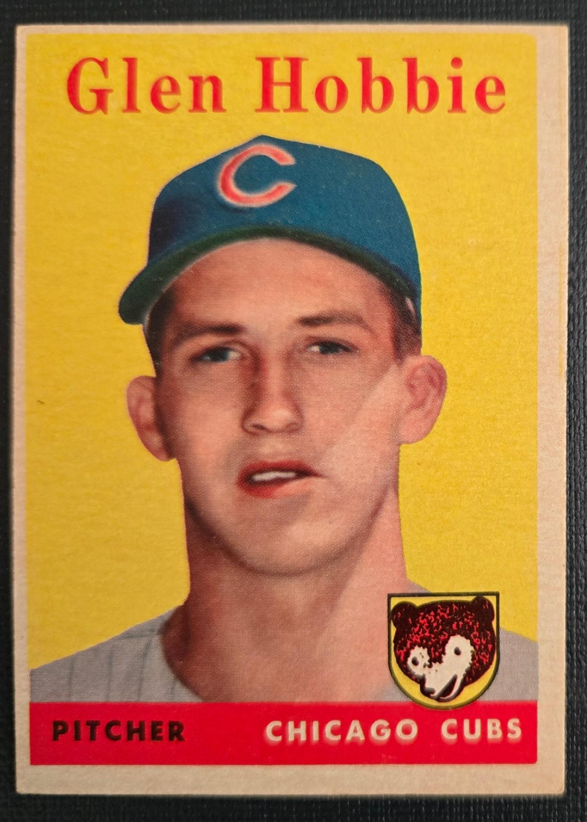 1958 Topps – Glen Hobbie #467 (RC) Chicago Cubs Excellent
