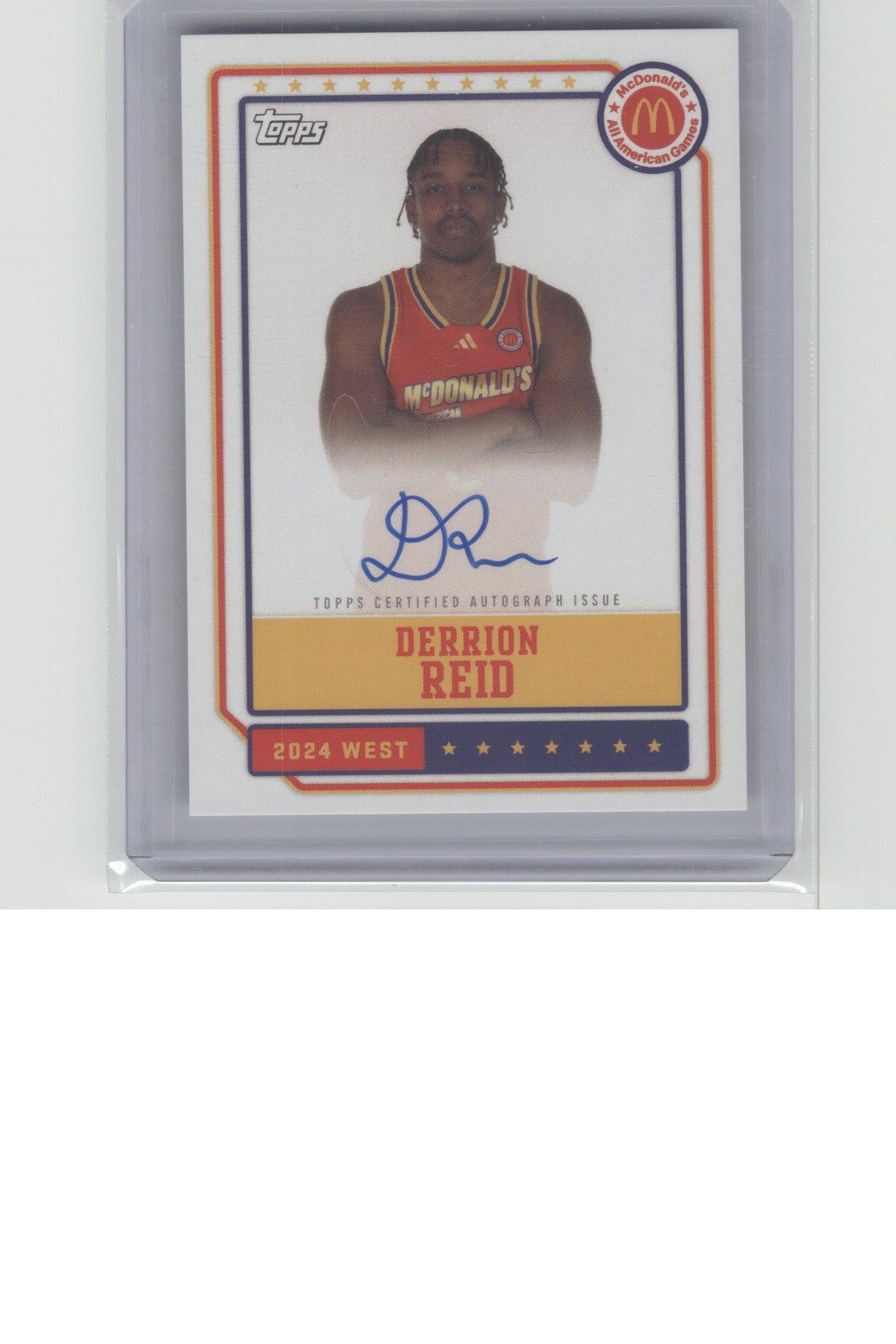 2024 Topps Chrome McDonald’s #EA-DR Derrion Reid Event Auto B33R3C17