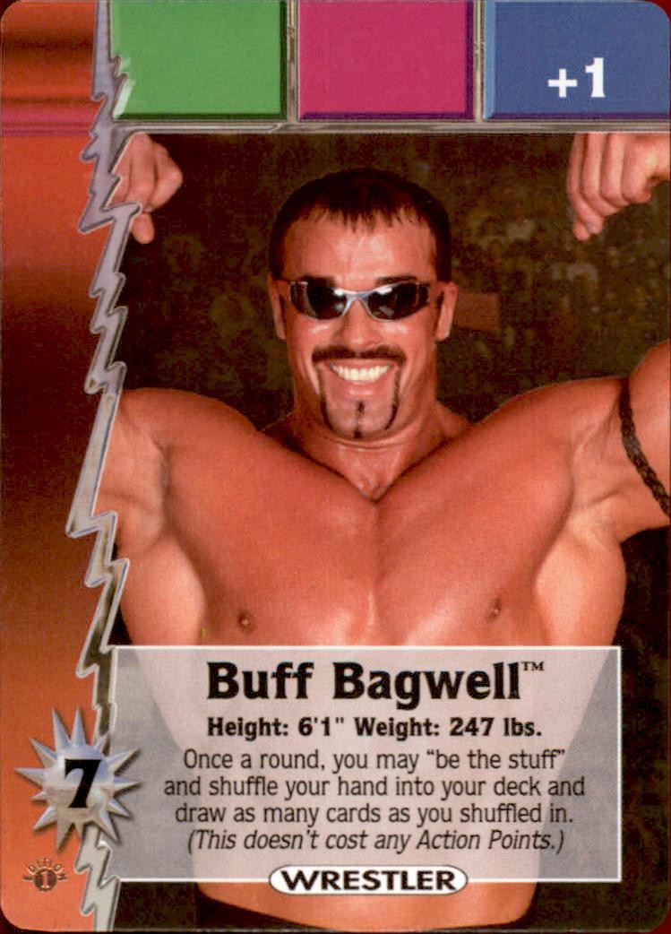 BUFF BAGWELL 2000 Wizards Of The Coast WCW Nitro Pro Wrestling Game Card