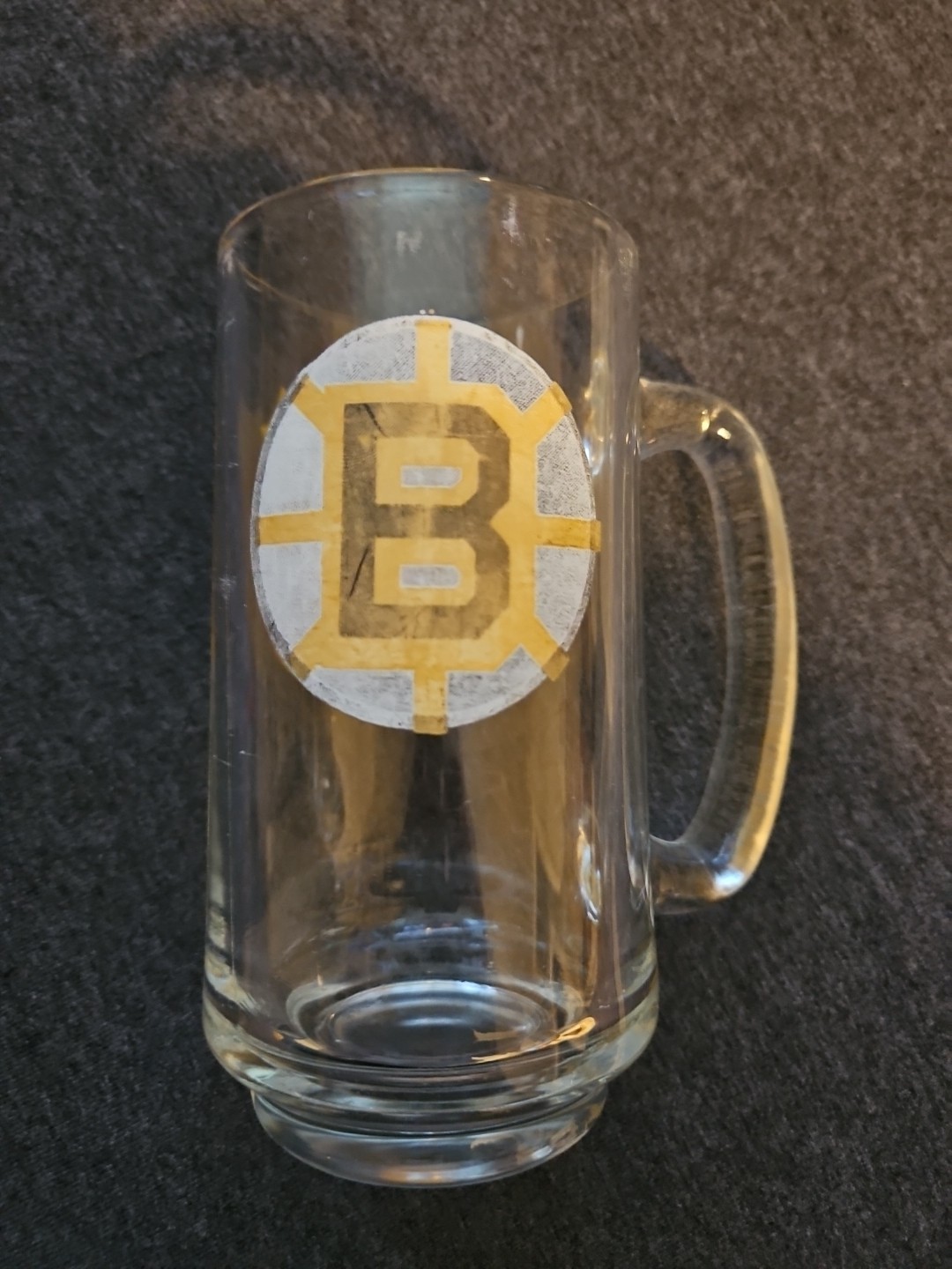 Boston Bruins World Champions 1970’s Glass Mug 5.5 in