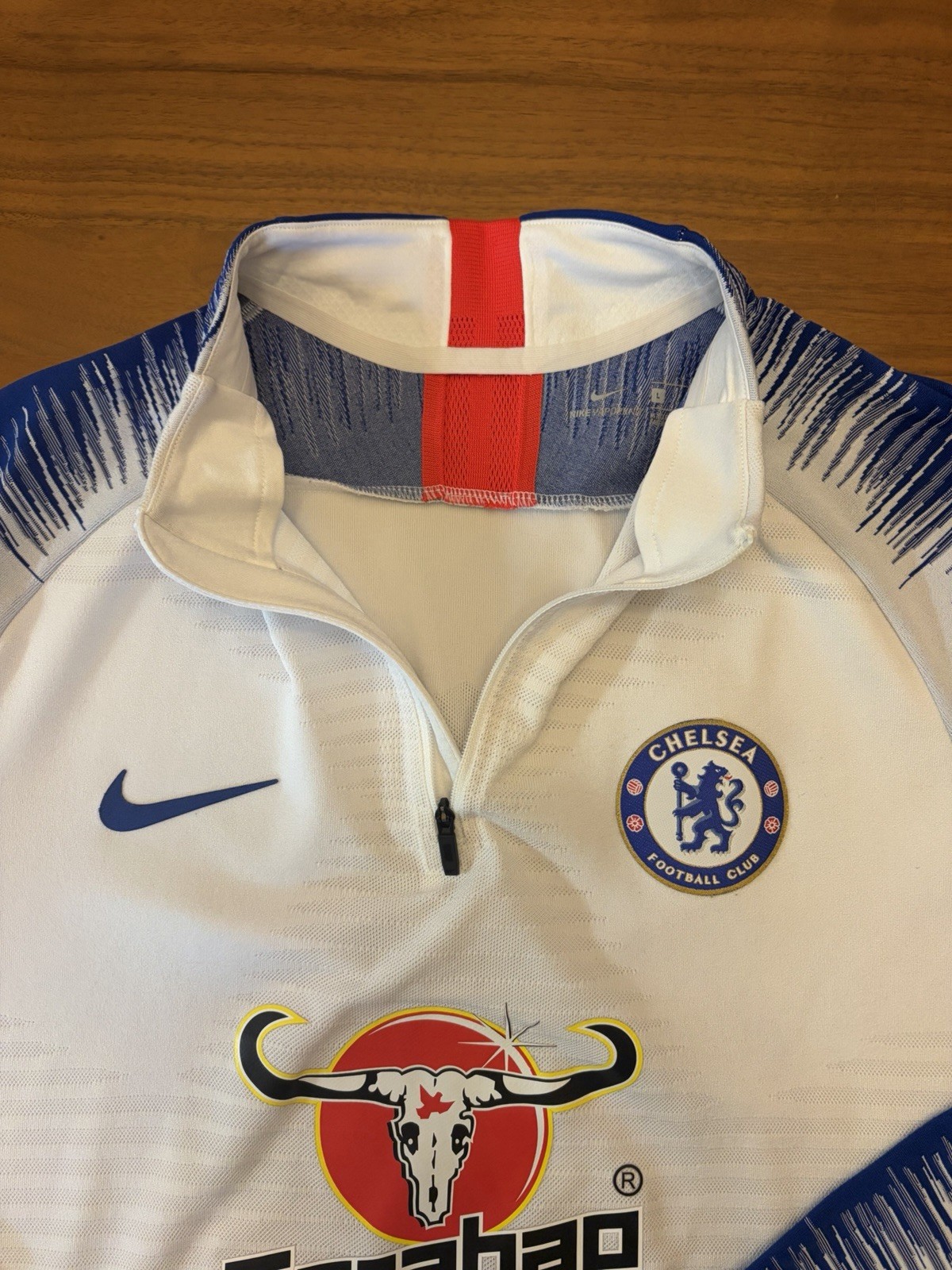 Chelsea FC Nike VaporKnit 1/4 Zip Mens L 2018/2019 Strike Drill Training Soccer