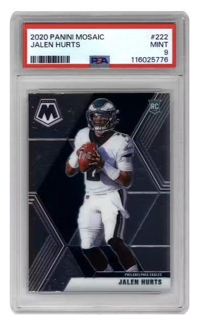 2020 Panini Mosaic – Rookies Jalen Hurts #222 (RC) PSA 9