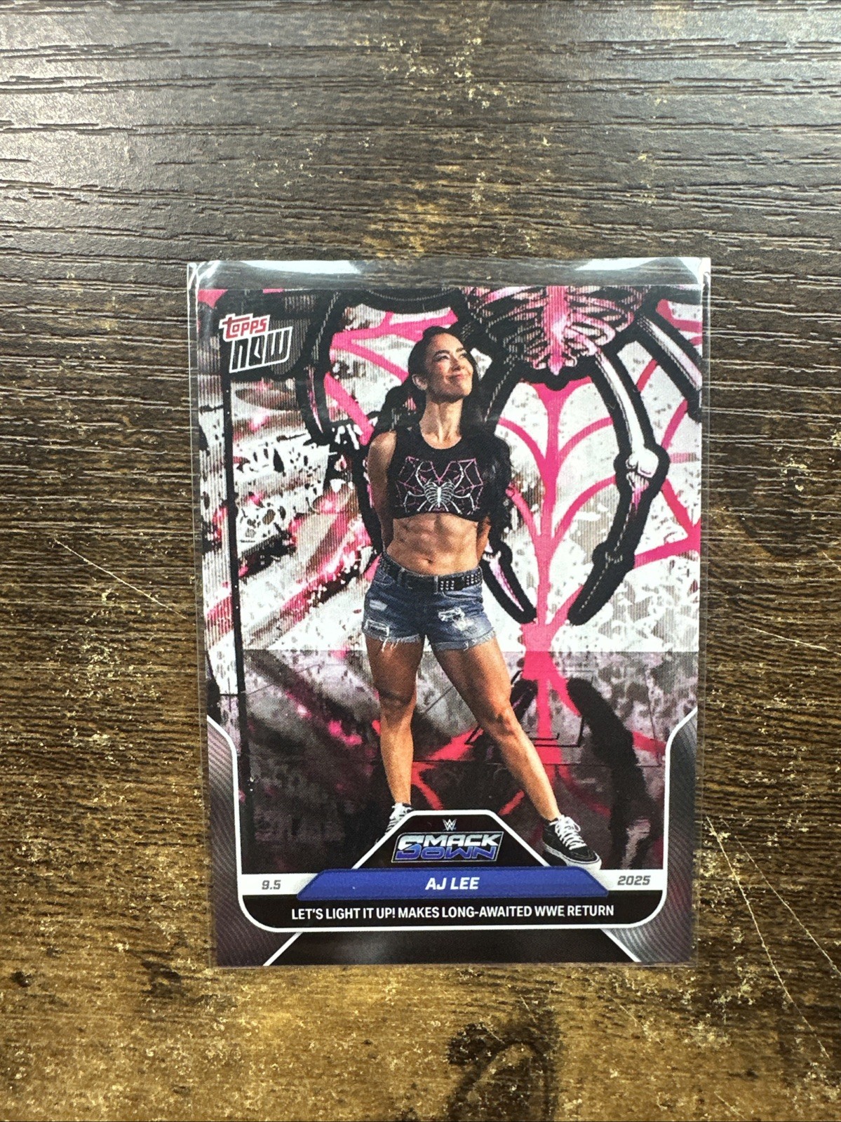 AJ LEE 2025 Topps Now WWE Smackdown Return #92 /1498