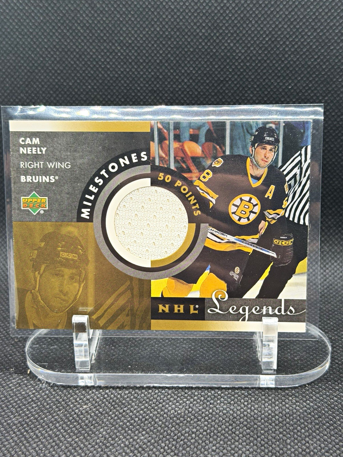 Upper Deck 2001-02 Legends Cam Neely Milestones Jerseys M-CN Boston Bruins