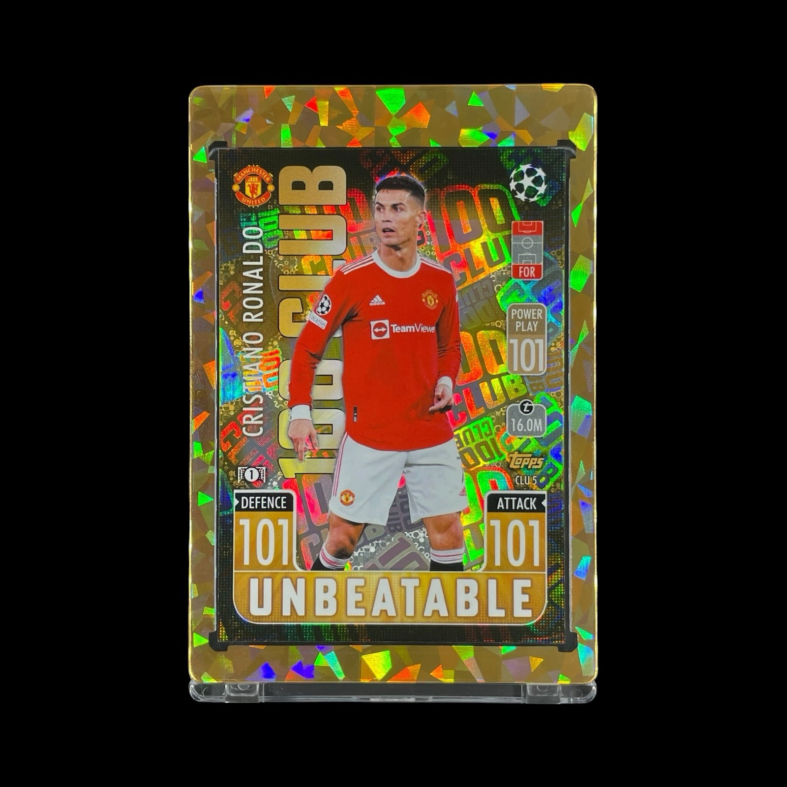 CRISTIANO RONALDO GOLD HOLO 100 CLUB 2021-22 Topps Match Attax SP – Portugal