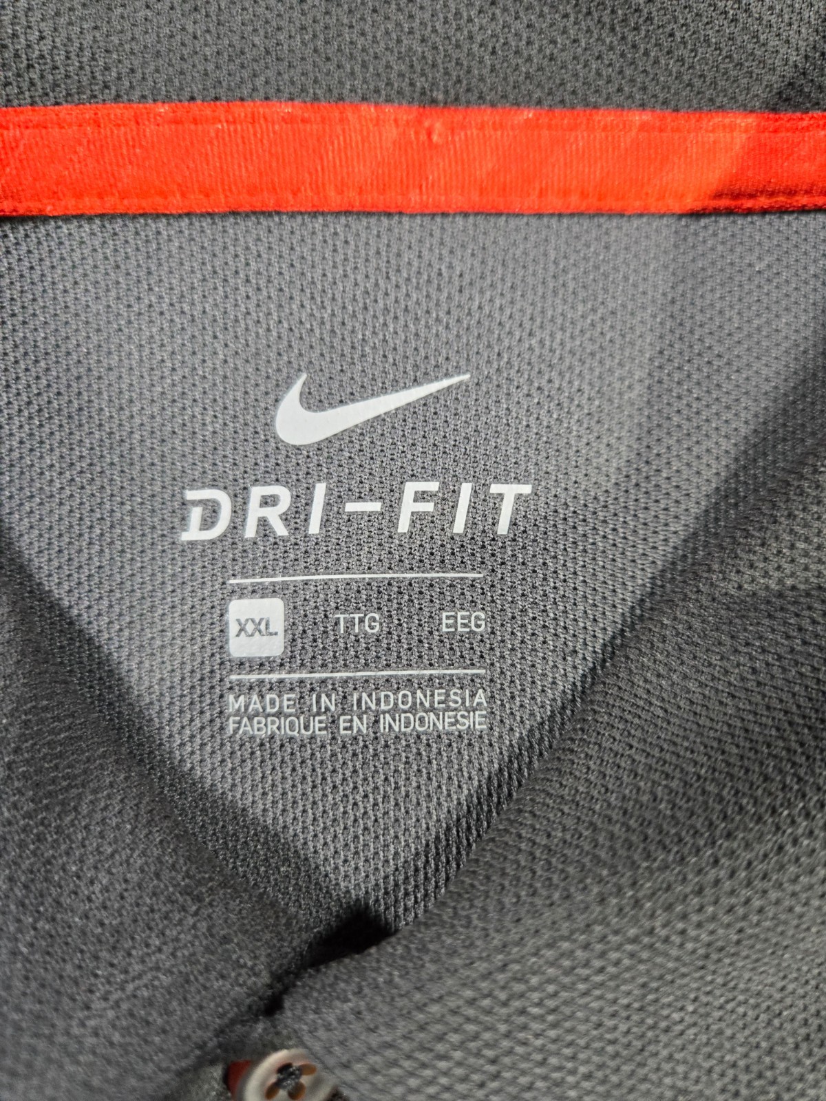 Nike DriFit Clemson University Tigers Polo Shirt Gray Mens 2XL
