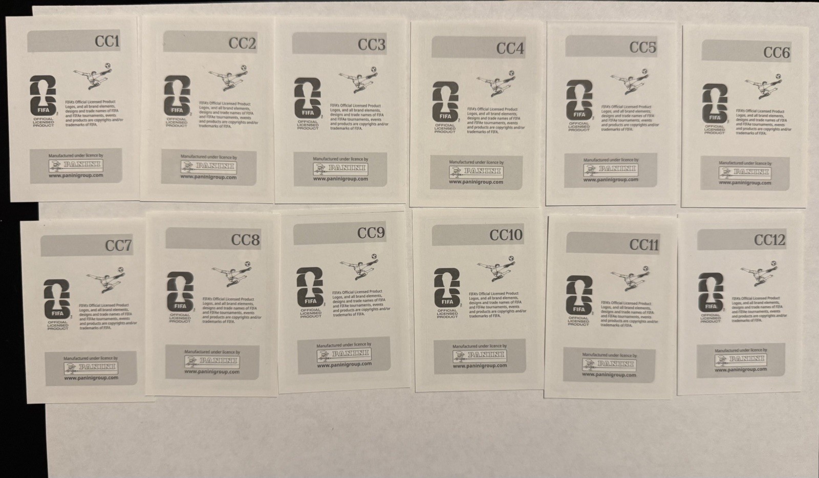 FIFA World Cup 2026 Panini Coca-Cola Full Set Of 12 Stickers CC1-CC12 NEW!