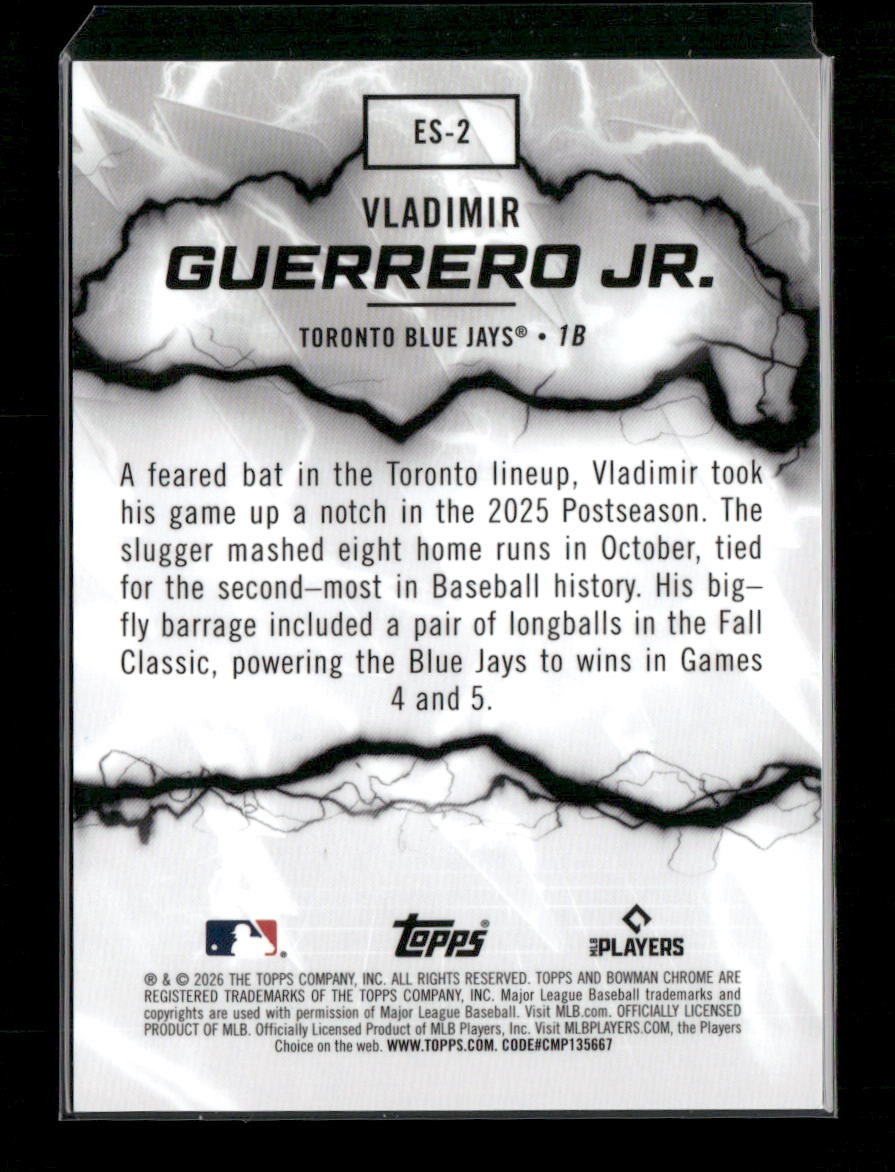 2026 Bowman Vladimir Guerrero Jr. Electric Sluggers Mojo Blue Color Match #/150