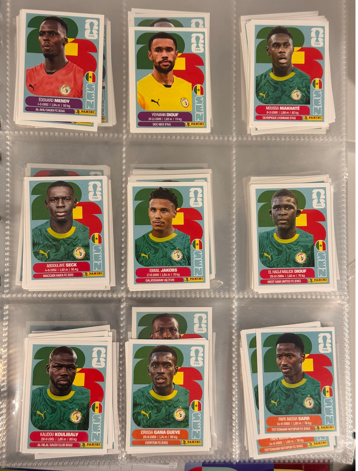 2026 Panini FIFA World Cup Sticker Collection Complete Lot Builder Group G H I