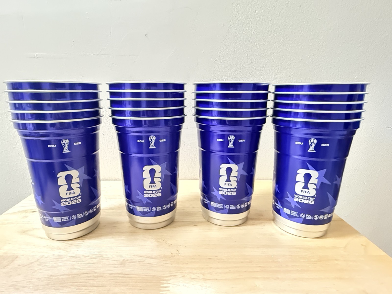 Brand New Ecuador vs Germany Collectors Cup FIFA World Cup 2026 Set of 4 cups