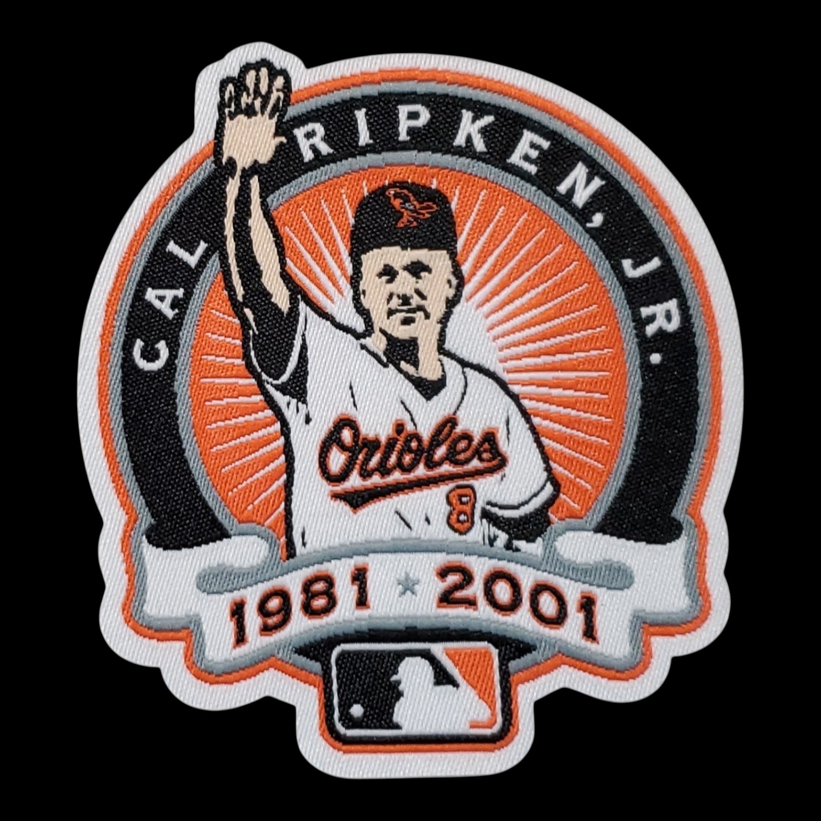 Vtg Baltimore Orioles Cal Ripken Jr. Commemorative Woven Patch. MLB. Iron On. 3″